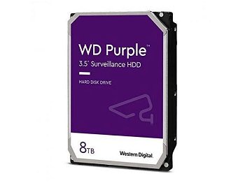 Hard Disk (HDD) 8TB Western Digital Purple, Pentru supraveghere Video, 128 mb Cache, WD84PURU, Western Digital
