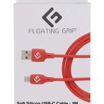 Cablu Controller Floating Grip 3m Silicone Usb C Red PS5