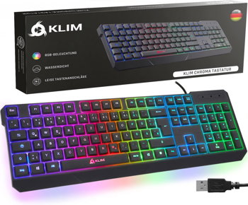 Tastatura de gaming KLIM, iluminata, K9, Windows, PC, PS4, Mac,negru