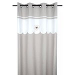 Set 2 draperii cu inele, catifea, gri antracit, 140x260 cm