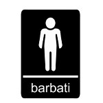 Sticker Indicator Toaleta barbati, Sticky Art