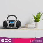 Sistem audio ECG CDR 999 DAB, 2 x 1,5W RMS, Radio, USB, CD, Casetofon, MP3, FM, 