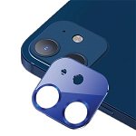 Protectie Camera Usams Metal Si Sticla Securizata Pentru iPhone 12 - Albastru, Usams