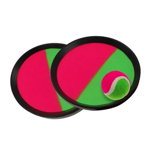 Joc Catch Ball DHS, 19 cm, minge cauciuc/nailon, Rosu/Verde