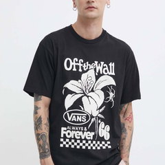 Vans tricou din bumbac barbati, culoarea negru, cu imprimeu, Vans