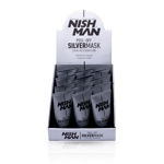 Pachet NISH MAN - Masca pentru Puncte Negre - 150ml - Silver - 12 buc, Nish Man
