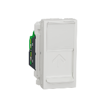 Priza internet Noua Unica NU341018, RJ45 cat. 5, 1 modul, incastrat, alb