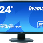 Monitor LCD iiYama ProLite B2409HDS, 24 Inch Full HD, VGA, DVI, HDMI, Fara Picior
