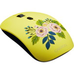 CANYON Wireless optical mouse 4 buttons, DPI 800/1200/1600, 1 additional cover(Roses), black