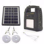 Kit Solar Pentru Camping, Reincarcare Solara, Radio Fm, Port Tf/usb, Timp De Incarcare 6 Ore, Iesire Dc 4v, Acumulator Reincarcabil 4v - 2,4ah, Oprire Automata, Negru, KlaussTech