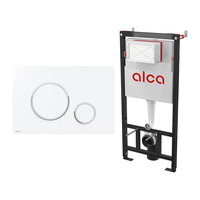 Set rezervor WC cu cadru incastrat Alcadrain AM101/1120 si clapeta de actionare Thin M776 alb - crom