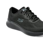 Pantofi sport SKECHERS negri, SKECH-LITE PRO, din material textil si piele ecologica, Skechers