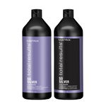 Matrix So Silver - Pachet par vopsit in nuante reci de blond Sampon 1L + Balsam 1L, Matrix