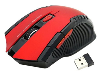 Mouse optic fara fir 800/1600 DPI, intrare USB, forma ergonomica, functie standby, 11,5 x 7,5 x 3,5cm, rosu/negru, Pro Cart