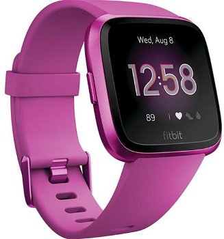 Ceas Smartwatch Fitbit Versa Lite Touchscreen LCD Rezistent la apa Bluetooth 4.0 Mulberry Aluminum