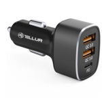 Incarcator auto Tellur FCC9 2x USB Type A QuickCharge 3.0, 1x USB Type C PowerDelivery, 56W, TELLUR