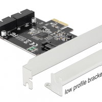 Card PCI, Delock, USB, 12 Mbps, Negru