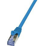 Cablu S/FTP LOGILINK Cat6a, LSZH, cupru, 0.5 m, albastru, AWG26, dublu ecranat CQ3026S