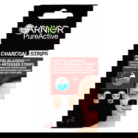 Benzi anti-puncte negre  Pure Active cu carbune - x4, Garnier