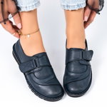 Pantofi Casual, culoare Bleumarin, material Piele ecologica - cod: P11551, Gloss