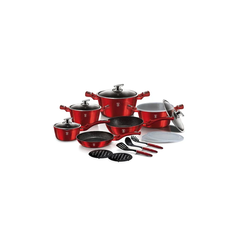 Set oale si tigai marmorate 18 piese din aluminiu forjat Burgundy Line Berlinger Haus BH7035 Set oale si tigai marmorate 18 piese din aluminiu forjat Burgundy Line Berlinger Haus BH7035