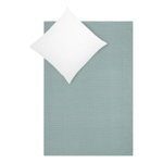 Lenjerie de pat din flanel Fovere Betty, 155 x 220 cm, alb-verde
