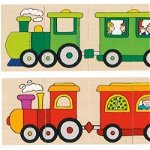 Puzzle și joc de memorie - Locomotive, Jucaresti