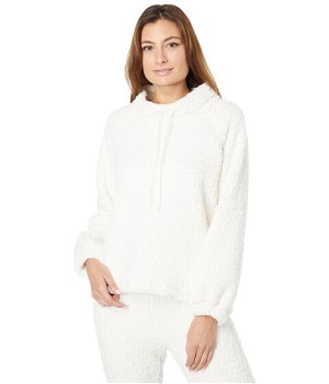 Imbracaminte Femei Dylan by True Grit Premium Soft Plush Pile Raglan Pullover Sweatshirt Ivory, Dylan by True Grit