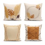Fețe de pernă portocaliu-bej în set de 4 buc. 43x43 cm - Minimalist Cushion Covers, Minimalist Cushion Covers