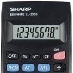 Calculator de buzunar, 8 digits, 103 x 60 x 8 mm, SHARP EL-233SBBK - negru, Sharp