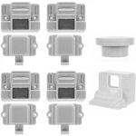 Set 4 sisteme de siguranta magnetice pentru dulapuri si sertare, Iso Trade, Alb