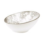 Castron Porțelan Alb/Maro (35 cl) (ø 16 x 7 cm), BigBuy Home