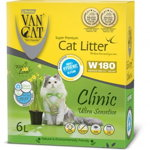 VANCAT Clinic Ultrasensitive (Green), așternut igienic pisici, granule bentonită, aglomerant, fără praf, neutralizare mirosuri, cutie, 6L, VanCat