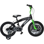 Bicicleta copii Dino Bikes 16' BMX negru si verde, Dino Bikes