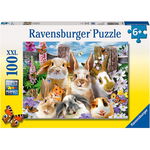 Puzzle Iepurasi, 100 Piese, Ravensburger