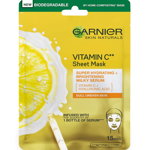 Masca servetel cu Vitamina C pentru super hidratare si iluminare, 28g, Garnier, Garnier