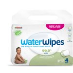 Water Wipes Baby Wipes Soapberry 4 Pack servetele delicate pentru copii 4x60 buc, Water Wipes