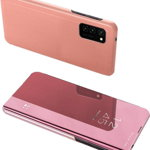 Hurtel Clear View Case futerał etui z klapką Samsung Galaxy A72 różowy, Hurtel