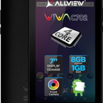 Tableta Allview Viva C702, 7 inch Multi-Touch, Cortex A53 1.3GHz Quad Core, 1GB RAM, 8GB flash, Wi-Fi, Android 6.0, Black