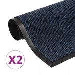vidaXL Covoare ușă anti-praf, 2 buc., negru, 120x180 cm dreptunghiular, vidaXL