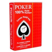 Pachet carti de joc poker profesionale, peek index Texas Hold'em Rosu, 