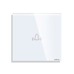 Panou Buton Sonerie cu Touch Mini din Sticla LUXION alb, Luxion