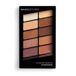 Paleta fard Magic Studio Shaky Eyeshadow Palette, 12 culori, Bej Nude, Magic Studio