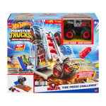 Set Hot Wheels Monster Trucks Arena Smashers Bone Shaker Tire Press Challenge (hnb88) 