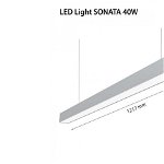 2R Lampa LED Sonata, 40W, IP20, 230V, lumina neutral (4000K)