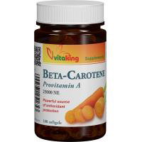 Beta-caroten, 25000 UI, 100 capsule, Vitaking