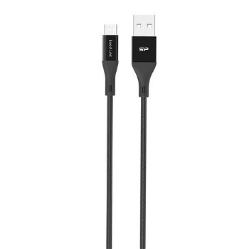 Cablu de date Silicon Power SP1M0ASYLK30AB1K, Micro USB, USB, 2.4A, 1m (Negru)