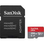 Micro SDXC Ultra 256GB UHS-I Class 10 + SD Adapter, SanDisk