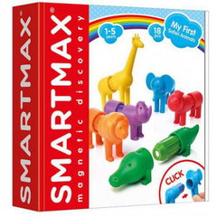 Joc magnetic Smart Max, My First Safari Animals, Primele mele animale de safari, 18 piese, Smart Games