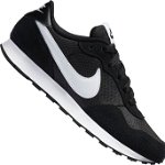Nike, Pantofi din material textil cu garnituri de piele intoarsa, pentru alergare MD Valiant, Negru/Alb, 38.5 EU, Nike
